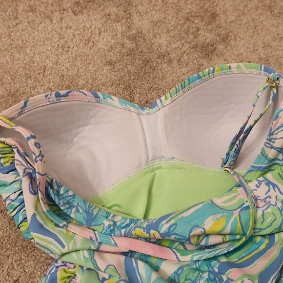 Lilly Pulitzer Flamenco One Piece Swimsuit w/ Removable Strap Size 4 - Picture 7 of 10